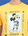 Shop Men's Yellow Mickey Mouse Graphic Printed T-shirt