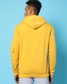 Shop Men's Yellow No Bad Vibes Typography Hooded Sweatshirt-Design