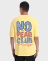 Shop Men's Yellow No Fear Club Typography Oversized T-shirt-Design