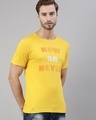 Shop Men's Yellow Now Or Never Typography T-shirt-Design