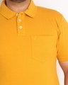 Shop Men's Yellow Plus Size Polo T-shirt