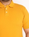 Shop Men's Yellow Plus Size Polo T-shirt