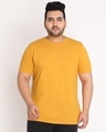 Shop Men's Yellow Plus Size T-shirt-Front