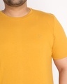 Shop Men's Yellow Plus Size T-shirt