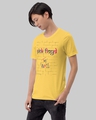 Shop Men's Yellow Pink Floyd The Wall Typography T-shirt-Full