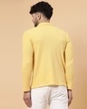 Shop Men's Yellow Waffle Knitted Polo T-Shirt-Full