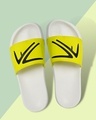Shop Men's Yellow Printed Sliders