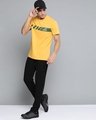 Shop Men's Yellow Printed Slim Fit T-shirt