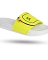 Shop Men's Yellow Printed Velcro Sliders-Design