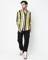 Shop Men's Yellow Roman Striped Shirt-Full