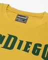 Shop Men's Yellow Sandiego Typography Oversized T-shirt