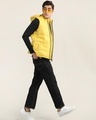 Shop Men's Yellow Sleeveless Hooded  Puffer Jacket