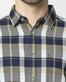 Shop Men's Yellow Slim Fit Casual Indigo Shirt
