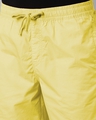 Shop Men's Yellow Slim Fit Cotton Shorts