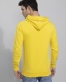 Shop Men's Yellow Slim Fit Hooded Sweatshirt-Full