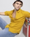 Shop Men's Yellow Slim Fit Shirt-Full