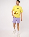 Shop Men's Yellow Snack Graphic Printed Oversized T-shirt-Design