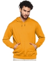 Shop Men's Yellow Solid Regular Fit Hoodie-Front