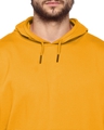 Shop Men's Yellow Solid Regular Fit Hoodie-Design