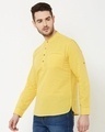 Shop Men's Yellow Solid Short Kurta-Design