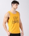 Shop Men's Yellow Stay Cool Typography Vest-Design