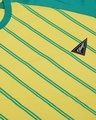 Shop Men's Yellow Striped T-shirt-Full