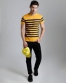 Shop Men's Yellow Striped T-shirt