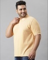 Shop Men's Yellow Stylish Half Sleeve Casual T-shirt-Design