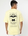Shop Men's Yellow The Perfect Panda Back Graphic Printed Oversized T-shirt-Design