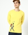 Shop Men's Yellow The Traveller T-shirt-Front