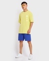 Shop Men's Yellow Toxic Typography Oversized T-shirt