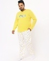 Shop Men's Yellow Tropical Vibes Graphic Printed Plus Size T-shirt-Design