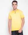 Shop Men's Yellow Typography T-shirt-Front