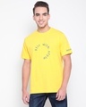 Shop Men's Yellow Typography T-shirt-Front