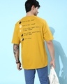 Shop Men's Mustard Yellow Typography Oversized T-shirt-Design