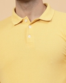 Shop Men's Yellow Typography Polo T-shirt