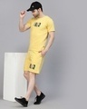 Shop Men's Yellow Graphic Printed Slim Fit Co-ordinates