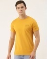 Shop Men's Yellow Typography T-shirt