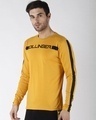 Shop Men's Yellow Typography T-shirt