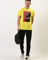 Shop Men's Yellow Typography Slim Fit T-shirt-Full