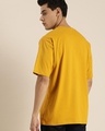 Shop Men's Yellow Vintage Typography Oversized T-shirt-Full