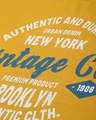 Shop Men's Yellow Vintage Typography Oversized T-shirt
