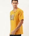 Shop Men's Yellow Wild & Free Graphic Printed Oversized T-shirt-Design
