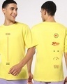 Shop Men's Yellow Zero Km Typography Oversized T-shirt-Front