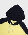 Shop Men's Yellow & Black Color Block Oversized Plus Size Hoodie T-shirt