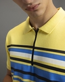 Shop Men's Yellow Stripe Polo T-shirt