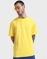 Shop Men's Yellow Oversized T-shirt-Front