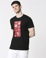 Shop Men Santa Chest Printed Half Sleeves Black T-shirt-Design