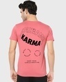 Shop Men's Pink Karma Circle Typography T-shirt-Design