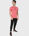 Shop Men's Pink Karma Circle Typography T-shirt-Full